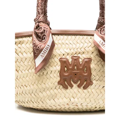 Amiri Neutral  Brown Tote Bags