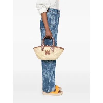 Amiri Neutral  Brown Tote Bags