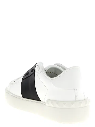 Valentino Open Sneakers With Contrasting Panel And Studded Heel