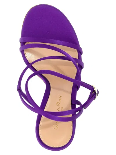 Gianvito Rossi Purple Ankle Strap Heels In Purple