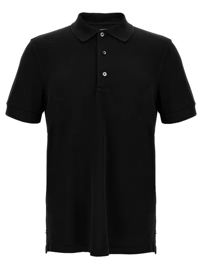 Tom Ford Piqué Shirt Polo Black In Black
