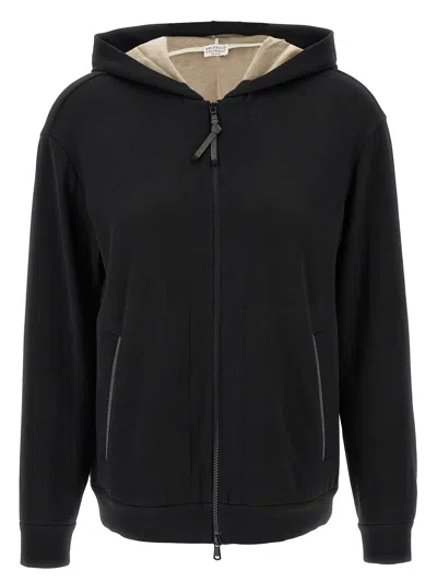 Brunello Cucinelli Women Cotton-silk Sweatshirt Topwear With Jewellery
