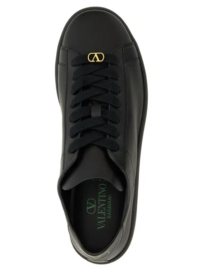 Valentino Man Black Sneakers In Black