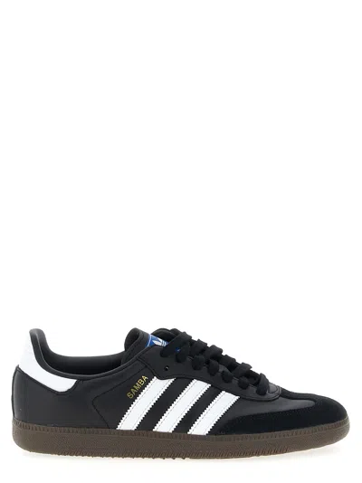 Adidas Originals Samba Og Logo-print Leather Low-top Trainers In Black