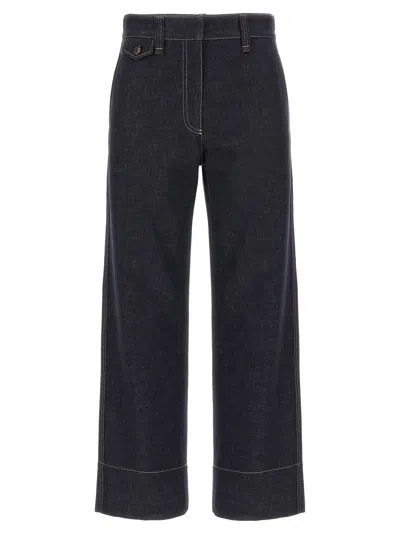 Brunello Cucinelli The Sartorial Square Jeans With Contrasting Stitiching In Black