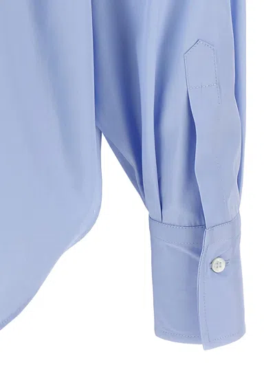 Brunello Cucinelli Bow Pocket Long Sleeve Shirt In Blue