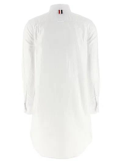 Thom Browne Short Button-down Blouse In White
