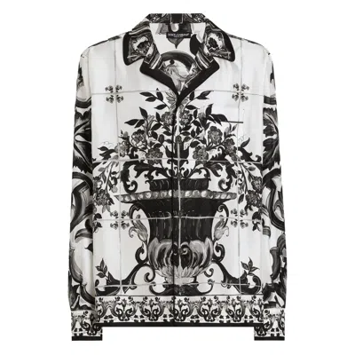 Dolce & Gabbana Majolica-print Twill Vanity Shirt