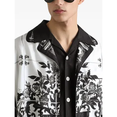 Dolce & Gabbana Majolica-print Twill Vanity Shirt