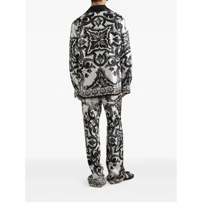 Dolce & Gabbana Majolica-print Twill Vanity Shirt