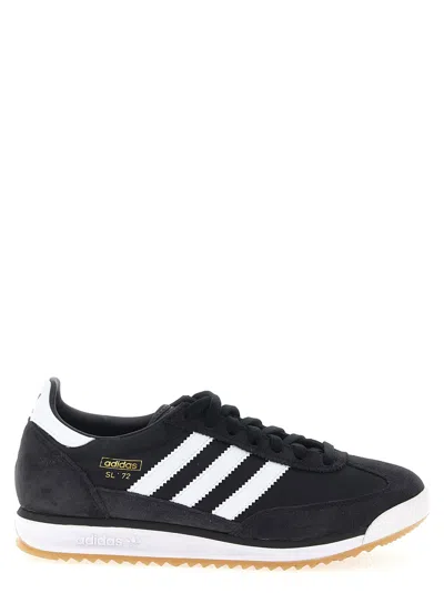 Adidas Originals Sl72 Retro Sport Sneakers In White And Black