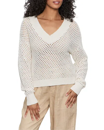 Sanctuary Open Stitch V-neck Sweater In Neutral
