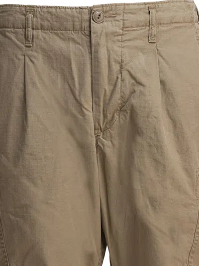 Nonnative Pleated-front Cargo Trousers In Neutral