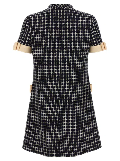 Valentino Bow-embellished Boucle Mini Dress