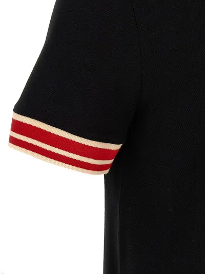 Valentino Vlogo Signature Cotton Polo Shirt In Black