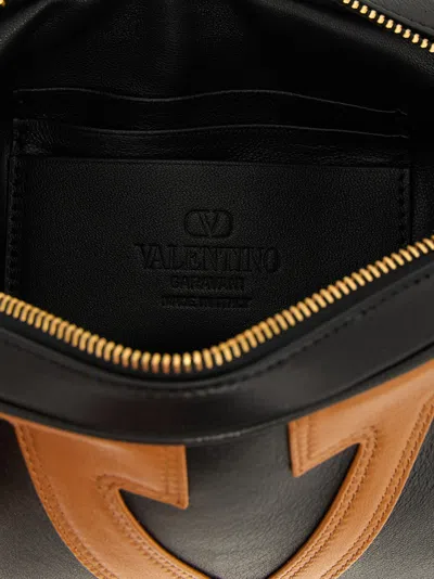 Valentino Versatile Shoulder Bag And Chain Strap In Brown