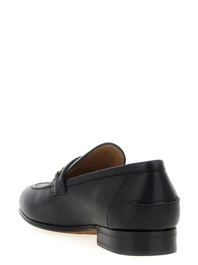 Valentino Garavani Men Vlogo Signautre Leather Loafers In Black