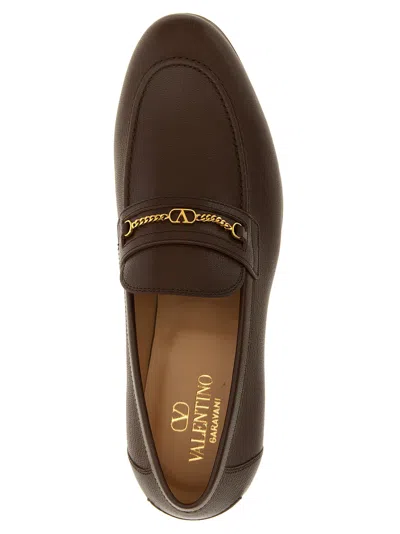 Valentino Garavani Vlogo Signature Leather Loafer In Brown
