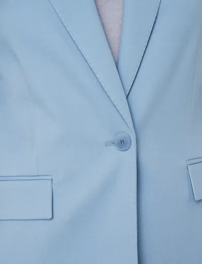 Joseph Marty Single-button Crepe Jacket In Blue