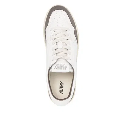 Autry Low Sneaker With Contrast Panels And Perforated Detailing In White