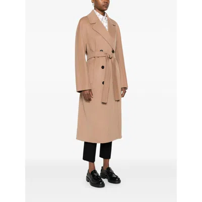 S Max Mara Paul Double-breasted Wool Coat In Brown