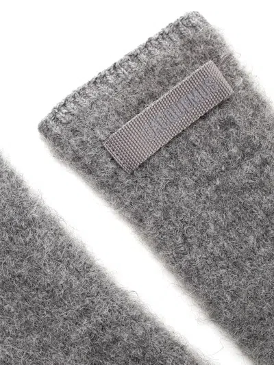 Jacquemus Wool Gloves Grey