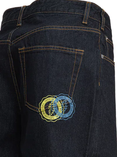 Thisisneverthat Blue Cotton X Grateful Dead Shorts In Black
