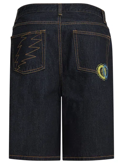 Thisisneverthat Blue Cotton X Grateful Dead Shorts In Black