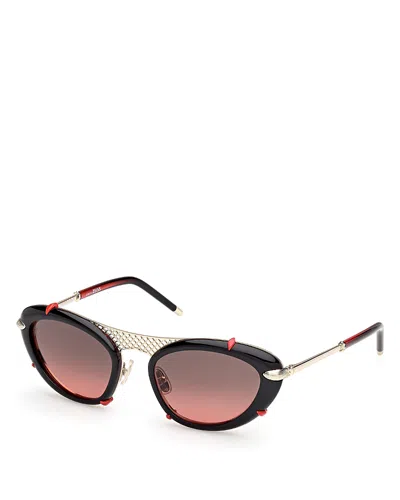 Christian Louboutin Spiked Oval Acetate Sunglasses