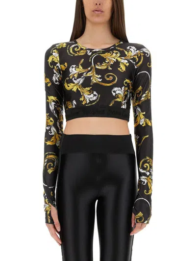 VERSACE JEANS COUTURE VERSACE JEANS COUTURE "OUTLINE BAROQUE" SHORT TOP 