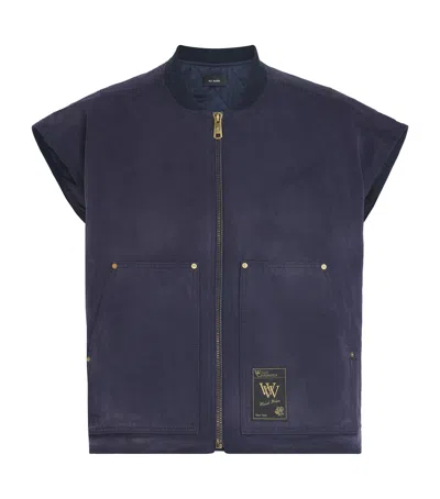 Willy Chavarria Cotton Stockton Gilet In Black