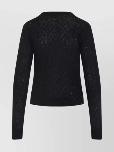 Fabiana Filippi Button-down Black Knit Sweater With Luxurious Blend