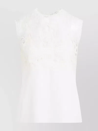 Fabiana Filippi Silk Top Lace Insert In White