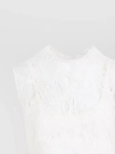 Fabiana Filippi Silk Top Lace Insert In White