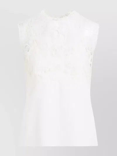 Fabiana Filippi Silk Top Lace Insert In White