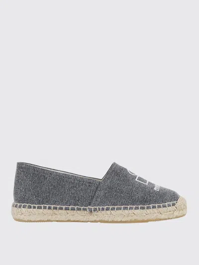 Isabel Marant Textured Grey Slip-on Sneakers With Jute-wrapped Midsole
