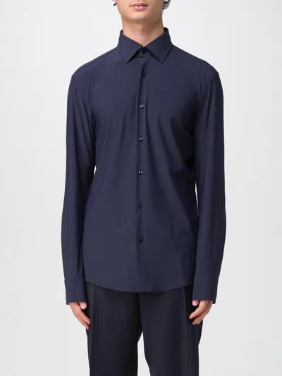 Hugo Boss Boss Roan Stretch Corduroy Button-up Shirt In Blue