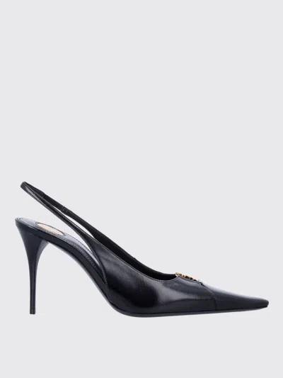 Saint Laurent Women Babylone Breteuil Open Back Pump In Smooth Leather In Black