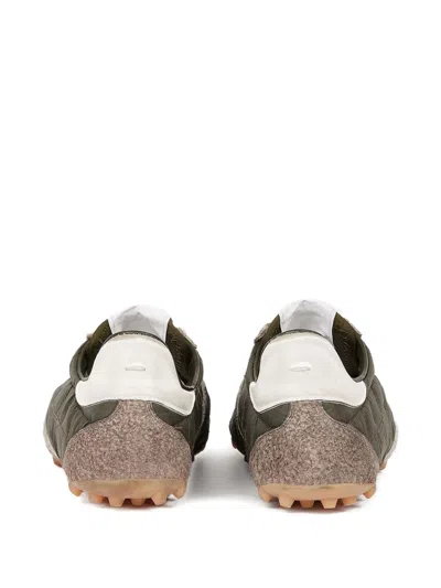 Maison Margiela Womens Khaki Sprinters Leather And Suede-trimmed Nylon Trainers Eur 37 / 4 Uk In Multi