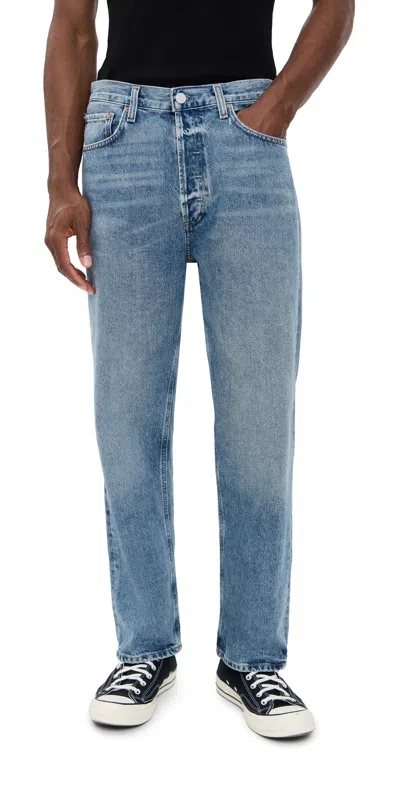 Agolde Baggy Tapered Fusion Wash Ratio Jeans Bag In Blue