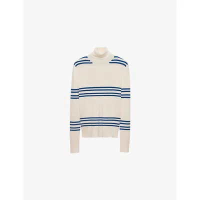 Prada Striped Wool Turtleneck Sweater