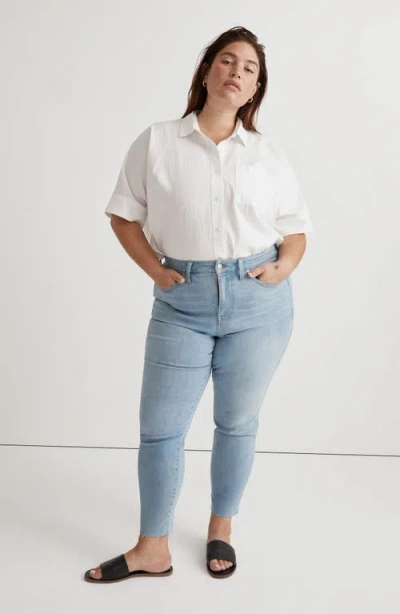 Madewell 10-inch High Waist Skinny Crop Jeans In Blue