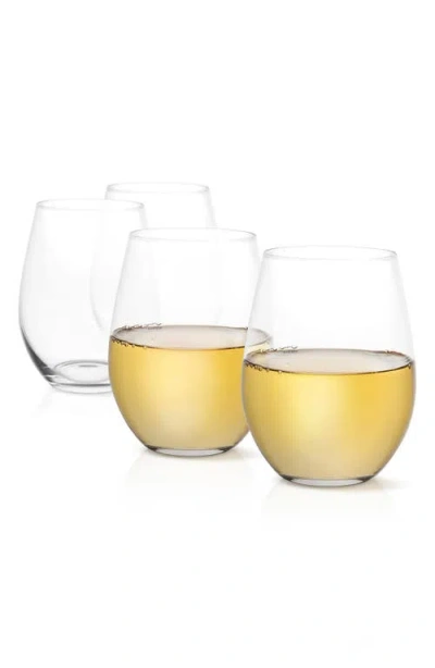 Joyjolt Spirits Set Of 4 Stemless Wine Glasses