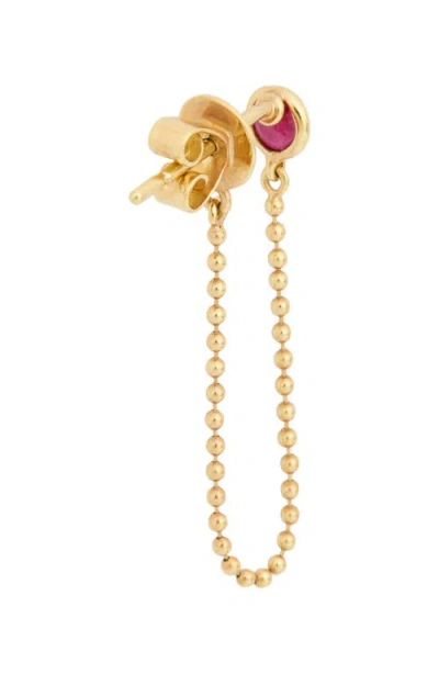 Meira T Ruby Chain Front/back Earrings