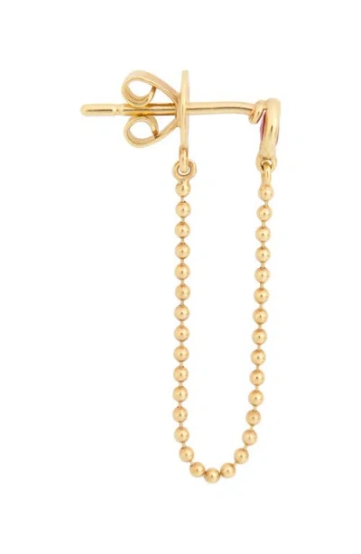 Meira T Ruby Chain Front/back Earrings