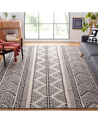 Safavieh Metro Hand Made Area Rug, Black / Beige Bohemian Style Non-shedding In Pattern
