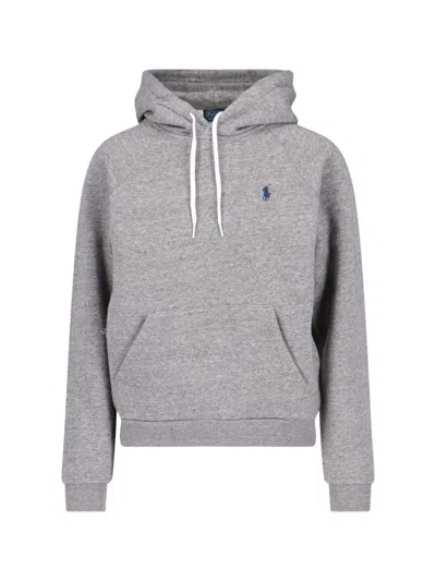 Polo Ralph Lauren Cotton Hoodie In Gray