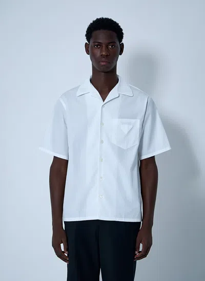 Prada Cotton Shirt With Short Sleeves And Pockets
