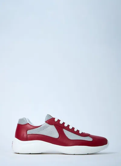 Prada America's Cup Sneakers In Red