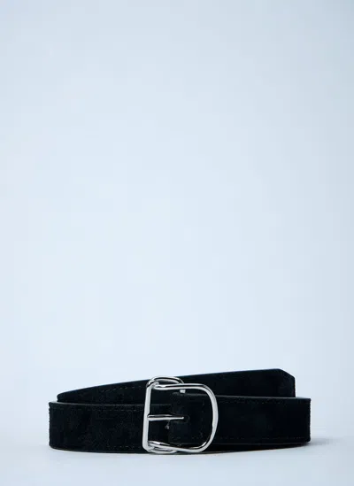 Totême Toteme Women Swirl Suede Belt In Black